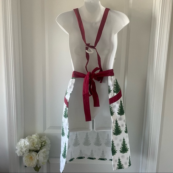 Festive Holiday Kitchen 100% Cotton Apron Small-Medium - Picture 2 of 4